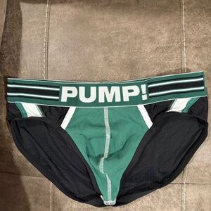 Pump! Brief Lrg Black/Green/White